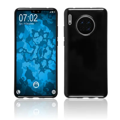 Produktbild von PhoneNatic Case kompatibel mit Huawei Mate 30 - schwarz Silikon Hülle  Cover
