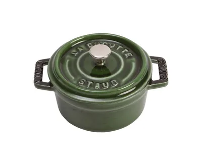 Zdjęcie produktu dla Staub mini kokilka 10cm okrągła bazyliowo-zielona, żeliwna