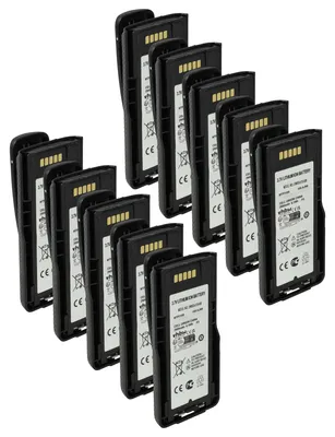 Produktbild von vhbw 10x Akku kompatibel mit Motorola Tetra MTP3550, MTP3500, MTP3250, MTP3200, MTP3100, MTP3150 Funkgerät, Walkie Talkie (2900 mAh, 3,7 V, Li-Ion)