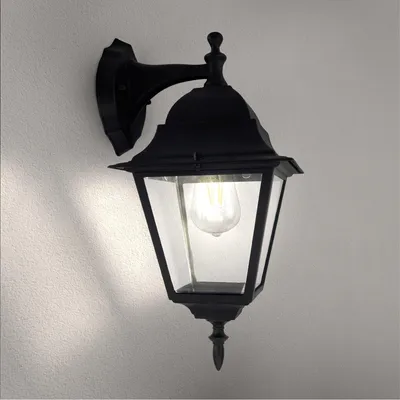 Produktbild von Ledvion Wandleuchte IP44 15W E27 schwarz dimmbar