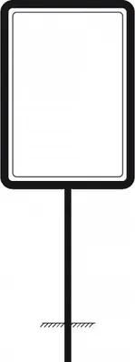 Produktbild von Schild I Rohrrahmen, für hochformatige Verkehrsschilder, Stahl, feuerverzinkt...