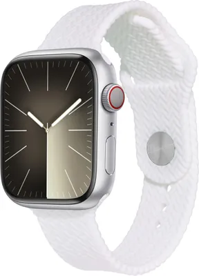 Produktbild von imoshion Geflochtenes Silikonarmband für das Watch Series 1 t/m 11 / SE / Ultra (44/45/46/49 mm) - Weiß