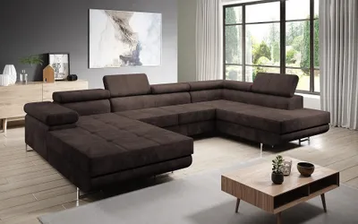 Produktbild von FurMeb24 - Ecksofa MANDANA U - LINKE SEITE , Sofa mit  Bettk€sten und Schlaffunktion - Kronos 06