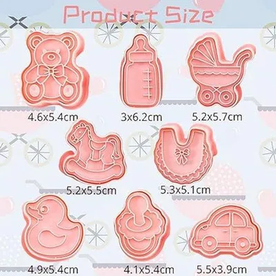 Obrázek produktu pro Nerezové formy na pečení dortů, sada 8 kusů