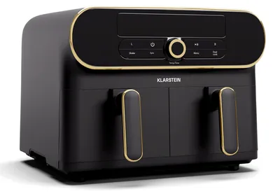 Obrázek produktu pro Klarstein Horkovzdušná fritéza AuraAir Color Touch, 2 komory, 10 l, 1700 W, 80 - 200 °C, 8 programů