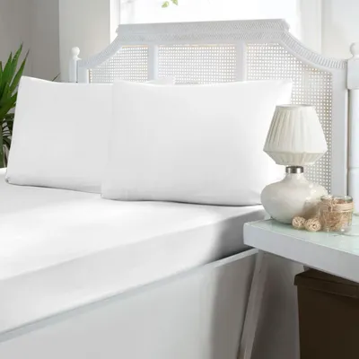 Immagine prodotto di Lenzuolo di cotone, 400 fili, extra profondo 35 cm, bianco