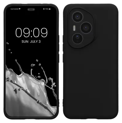 Produktbild von kwmobile Handyhülle für HONOR 400 Pro Hülle - weiches Handy Silikon Case - Schutzhülle Cover - Schwarz matt