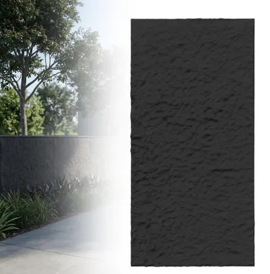 Image de Panneaux muraux 3D CEEDIR aspect pierre, lot de 3, 120 x 60 cm, 0,72 m², revêtement mural enPolyuréthaneaspect roche, dalles décoratives pour murs intérieurs de salon, gris foncé