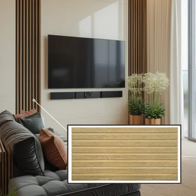 Produktbild von 3D-Wandpaneele PVC | Lamellen Optik | Quartzite Slats - 20 Platten - 10 m² | Für Wohnzimmer, Küche & Bad | Einfache DIY-Montage