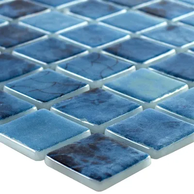 Produktbild von Glas Schwimmbad Mosaik Baltic Blau 25x25mm