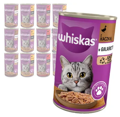 Zdjęcie produktu dla Whiskas Adult Mix Smaków Bez Ryb 12x400g Mokra Karma Dla Dorosłych Kotów