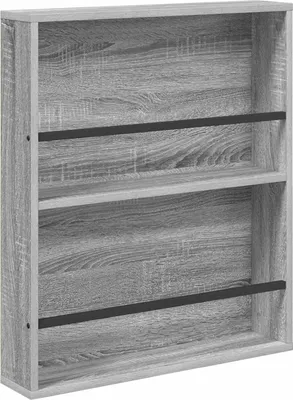 Zdjęcie produktu dla vidaXL Stojak na czasopisma szary Sonoma 60 x 12 x 70 cm Materiał drewnopochodny