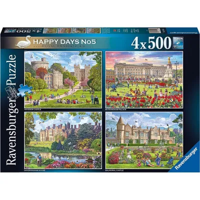 Immagine prodotto di Puzzle RAVENSBURGER Residenza Reale, Regno Unito 4x500 pezzi