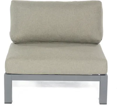 Produktbild von Sonnenpartner Lounge-Mittelmodul Equila Aluminium/Teakholz mit Kissen anthrazit Lounge-Sessel
