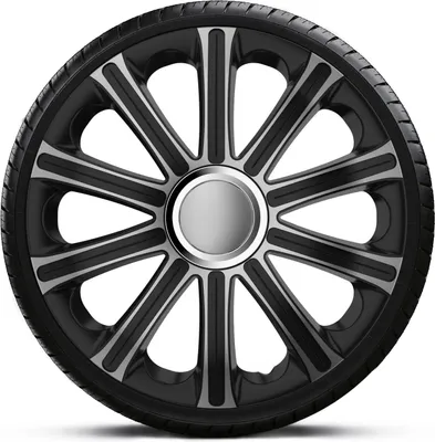 Produktbild von Radkappen Radzierblenden SATZ (4Stück) 15 Zoll MODENA BLACK SILVER Z460850