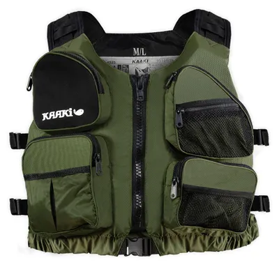 Imagen del producto de Aquadesign Kaaki Chaleco ayuda a la flotación 50N pesca - Verde caqui - M/L