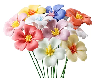 Produktbild von Handgefertigte, realistische, bunte Keramik-Simulationsblume mit Stiel, künstliche Blume zur DIY-Vasendekoration