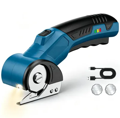Produktbild von Elektrische Schere, Akkuschere, Kartonschneider Elektrische, Kabelloser Rollschneider, Akku-Universalschneider Rotationsschneider, Rotationsschneider