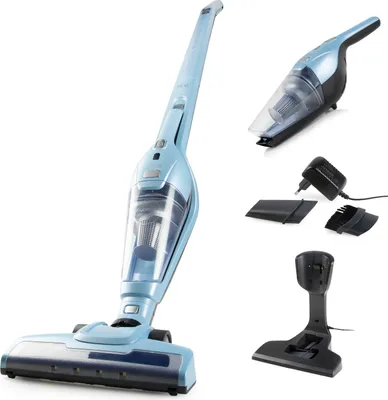Image de PRIMO PR507SV Aspirateur-balai sans fil 2-en-1 - Aspirateur sans sac - Dépoussiéreur - Filtre HEPA - Bleu
