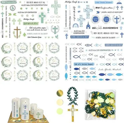 Productafbeelding van Kerststickers voor jongens, kaartstickers, 14 x 19 cm, set, decoratieve kaarsfolie