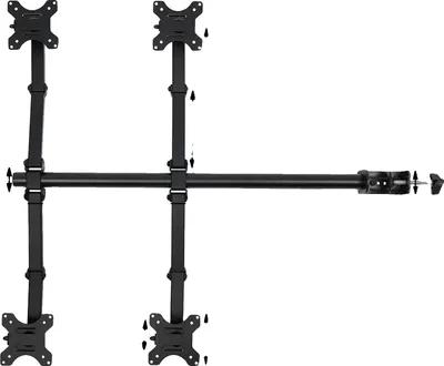 Immagine prodotto di Supporto per monitor, regolabile in altezza, per quattro monitor, colore nero