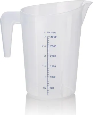 Produktbild von Messbecher, Ø 19 cm, 3 ltr., mit 100 ml Skalierung, Polypropylen