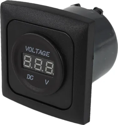 Zdjęcie produktu dla C-Line Presto Inprojal CBE gniazdo Voltmeter Digtal 12 + 24 Volt + ramka + gniazdo iso czarny