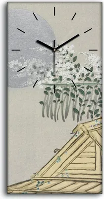 Produktbild von Wandbild Leinwand Bilder Wanduhr 30x60 Malerei Asiatisches Haus Blumen Kunst - schwarze Hände