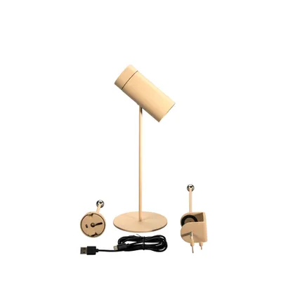 Image de Konstsmide 7844-330 Multi USB lampe de table/étagère/applique | couleur sable | Intérieur | Sans fil | 2200K-3000K | 6,5-20 h d'autonomie | 11,5 x 11 x 30 cm
