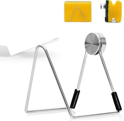 Produktbild von Famanu Magnetischer Halter für Spülschwämme – Edelstahl, schnelltrocknend