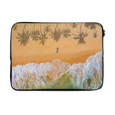 Produktbild von MuchoWow® Laptop Hülle 13 Zoll Strand - Schatten - Palme Laptoptasche - Laptophülle - Sleeve - Rundumschutz