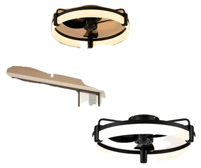 Image de Ventilateur de plafond, éclairage LED à intensité variable, moteur DC à 6 vitesses, ventilateur de plafond LED