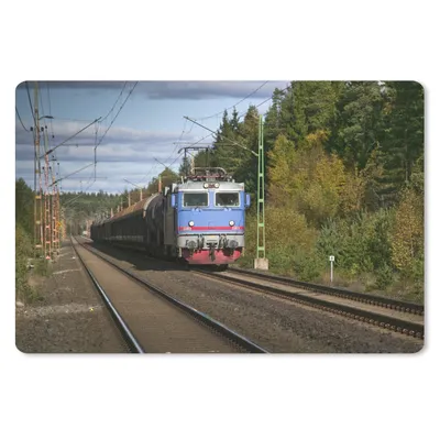 Produktbild von MuchoWow® Mauspad Mousepad Ein Zug auf einer Eisenbahnstrecke 27x18 cm - Mousepads - Maus Mat - Pad - Mausunterlage - Büroartikel - Desk Matten