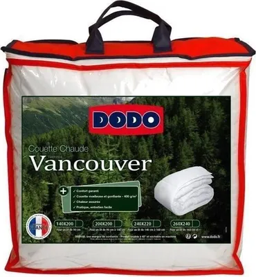 Image de Couette chaude Vancouver - 220 x 240 cm - 400gr/m² - Blanc - DODO