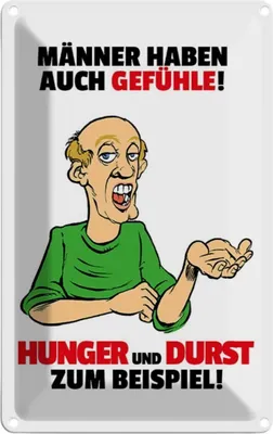 Produktbild von vianmo Blechschild 18x12 cm Männer haben auch Gefühle Frauen Spruch Zitat