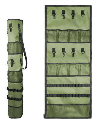 Produktbild von Faltbarer Camping-Organizer, Geschirraufbewahrung, kompakt, praktische Outdoor-Reiseausrüstung.