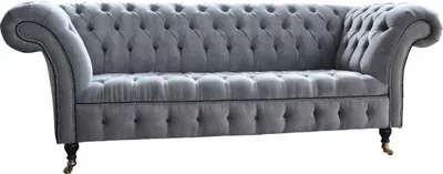 Produktbild von Chesterfield 3 Sitzer Couch Sitz Textil Stoff Couchen Sofas Sofa Polster
