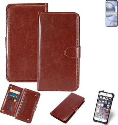 Produktbild von K-S-Trade 360° Hülle kompatibel mit Huawei Honor 30 braun Kunstleder Case BookCase WalletCase Kunstlederederhülle Handyhülle, Rundumschutz Bumper