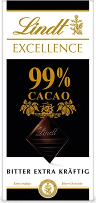 Produktbild von Lindt Excellence 99 Prozent Cacao Bitter extrem kräftig Tafel 50g