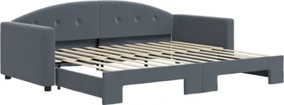 Produktbild von Tagesbett Ausziehbar Dunkelgrau 90x200 cm Samt