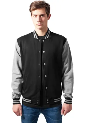 Produktbild von Urban Classics - 2-tone College Sweatjacke, College Jacke TB207 black/grey Größe L