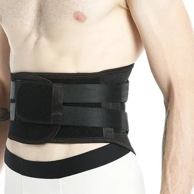 Produktbild von Famanu Rückenstütze Atmungsaktiv mit Kompressionsbändern - Schwarz - XL