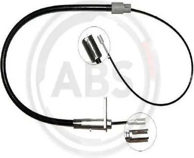 Produktbild von A.B.S. Handbremsseil Seilzug Feststellbremse passend für MERCEDES-BENZ A-Klasse (W168) Hinten Links K19626