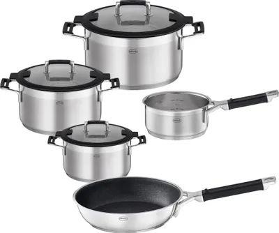 Produktbild von RÖSLE Topfset 5tlg. Silence Pro Edelstahl mit 24 cm Bratpfanne