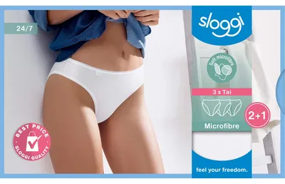 Produktbild von Sloggi Jazzpants 24/7 Microfibre weiß 3er Pack Gr. 46