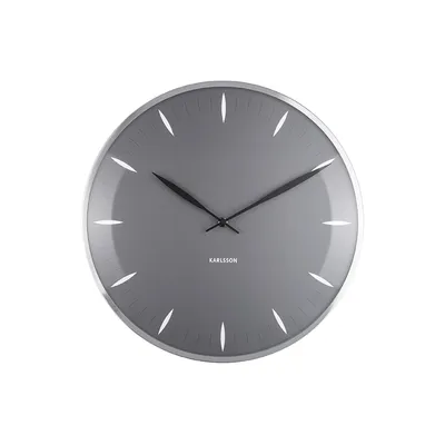 Produktbild von Karlsson - Wanduhr Leaf - Dunkelgrau