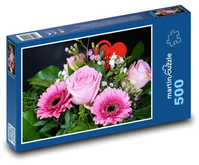 Produktbild von Puzzle 500 Valentinsblumenstrauß - martinpuzzle