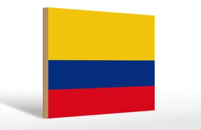 Produktbild von Holzschild Flagge Kolumbien 30x20cm Flag of Colombia
