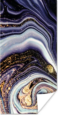 Produktbild von MuchoWow® Poster Marmor - Lila - Luxus - Marmoroptik - Glitzer 20x40 cm - Plakat - Foto