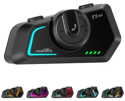 Zdjęcie produktu dla Interkom Fodsports T1 Pro do motocykli, obsługujący do 6 kierowców, z funkcją przełączania